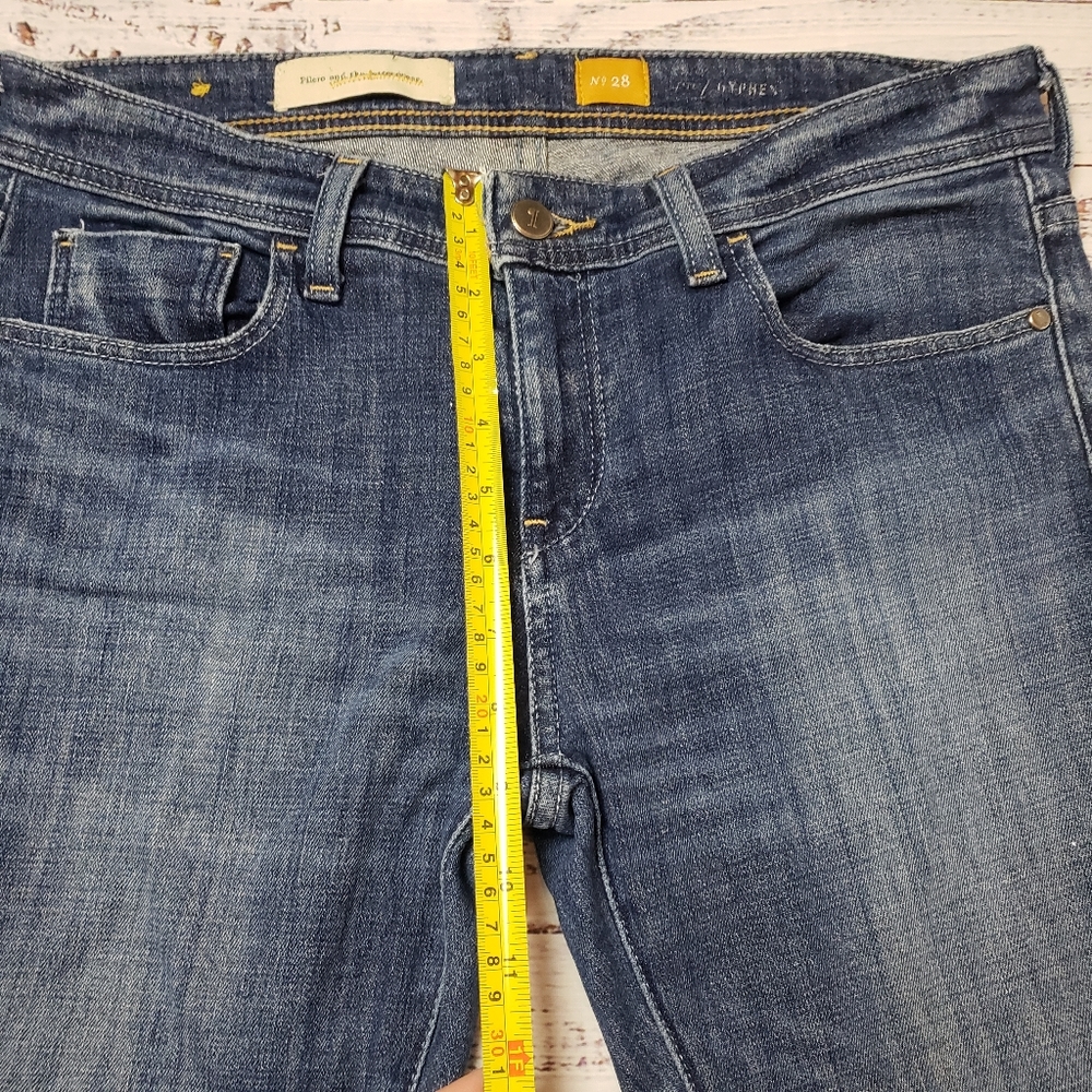 Anthropologie Patchwork Boyfriend Jeans in Two-Tone Blue - Picture 8 of 13